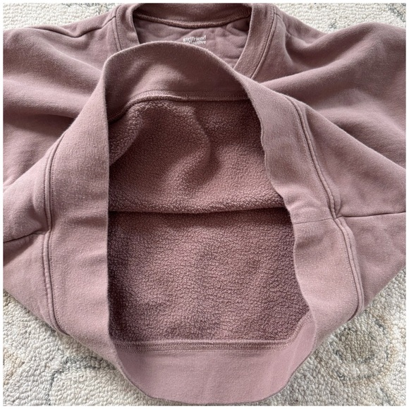 Girlfriend Collective Mauve 50/50 Cropped Sweatshirt XS - Picture 6 of 10